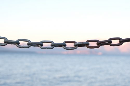 image-of-metal-chain-links-on-a-soft-blue-and-pink-background