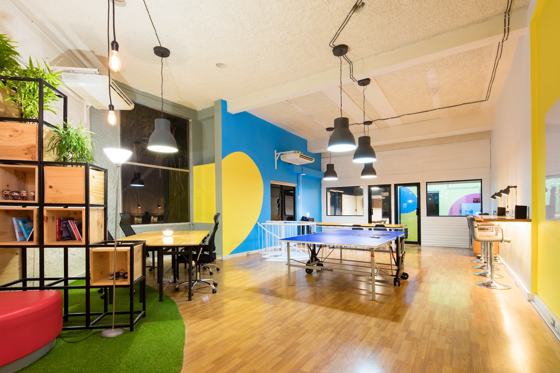 wide-shot-of-a-highly-colourful-branded-office-space